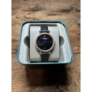 FossilWomen's Carlie Mini Leather Strap Watch 28mm